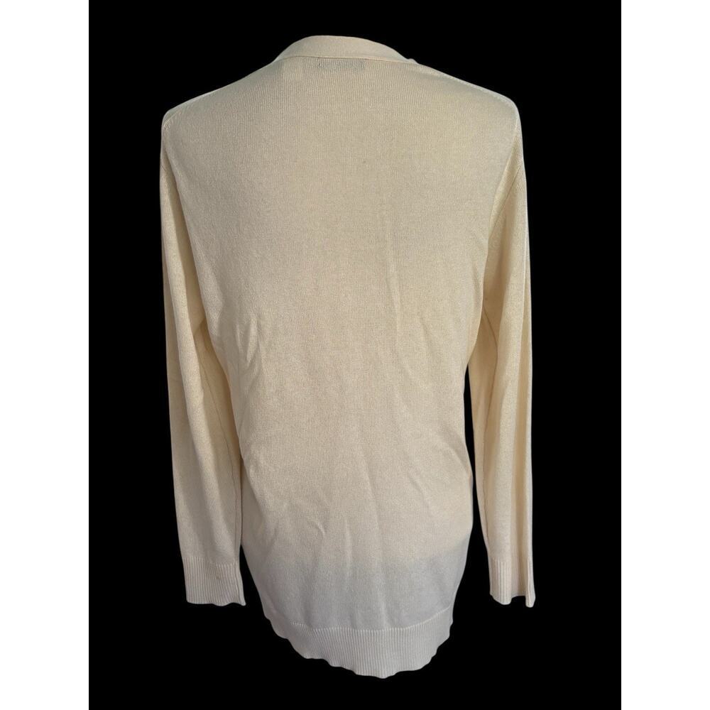 Moda International Women Silk Cashmere Cardigan Sz Small Classic Preppy Capsule - Picture 3 of 6